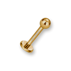 Labret or boule — titane doré finition or PVD, hypoallergénique sans nickel, bille polie, pour lèvre hélix tragus