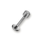 Labret titane cristal serti haut — piercing hypoallergénique sans nickel, pour hélix tragus lèvre