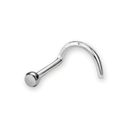Titanium nose stud with flat disc end — nickel-free G23, Aurea