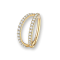 Gold septum clicker, double front crystal pave — Aurea