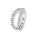 Titanium septum clicker, double front crystal pave — Aurea