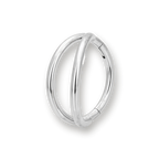 Titanium septum clicker, double front hinged ring — Aurea